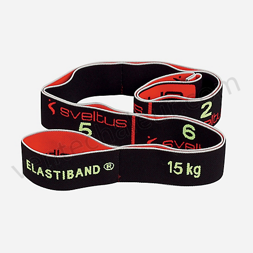 Elastique fitness Elastiband avec poster 15 kg Sveltus NOIR-SVELTUS Vente en ligne - -0