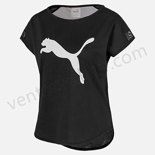 T-shirt manches courtes femme Studio Mesh Cat-PUMA Vente en ligne - -1