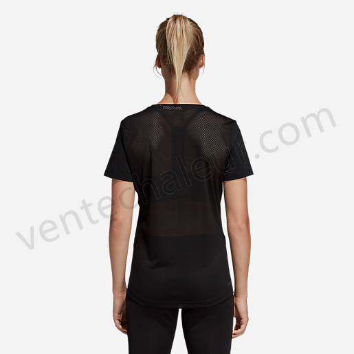 T-shirt de training manches courtes femme avec logo Design 2 Move NOIR-ADIDAS Vente en ligne - -2