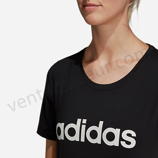 T-shirt de training manches courtes femme avec logo Design 2 Move NOIR-ADIDAS Vente en ligne - -7