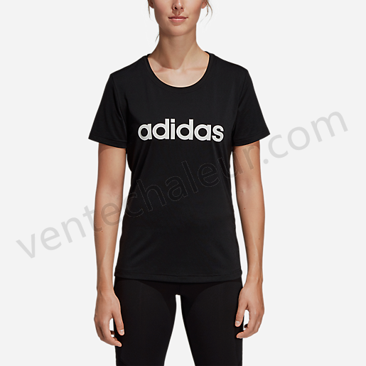T-shirt de training manches courtes femme avec logo Design 2 Move NOIR-ADIDAS Vente en ligne - -6