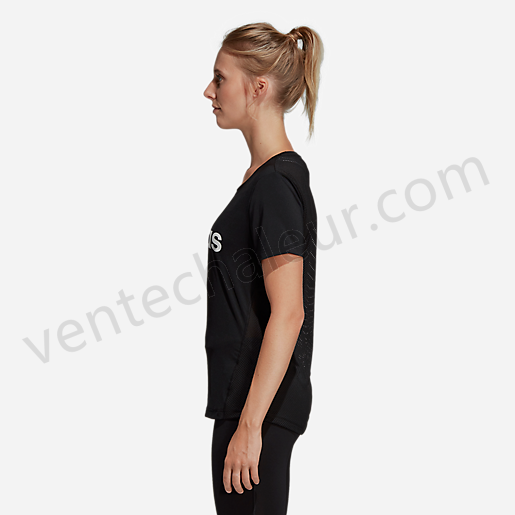 T-shirt de training manches courtes femme avec logo Design 2 Move NOIR-ADIDAS Vente en ligne - -1