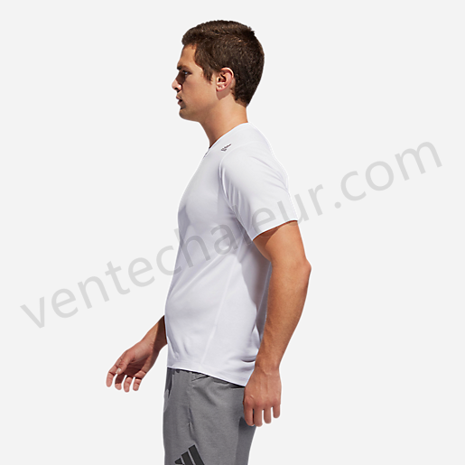 T-shirt manches courtes homme Fl-Spr Z Ft 3St BLANC-ADIDAS Vente en ligne - -8