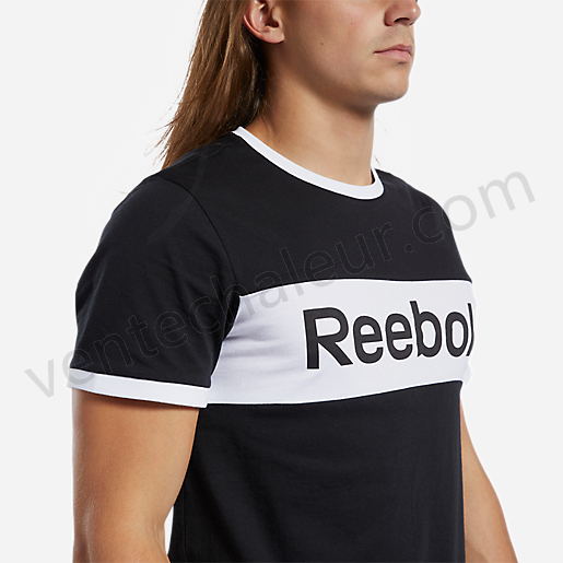 T-shirt manches courtes homme Te Ll Blocked Ss Tee NOIR-REEBOK Vente en ligne - -6