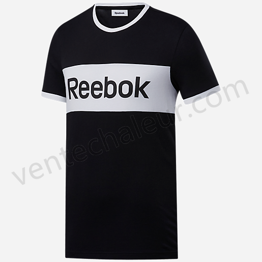 T-shirt manches courtes homme Te Ll Blocked Ss Tee NOIR-REEBOK Vente en ligne - -3