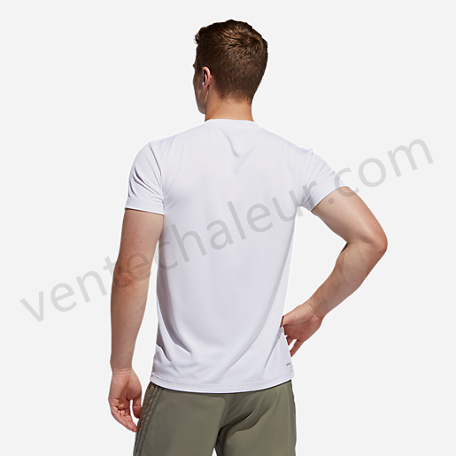 T-shirt manches courtes homme Aero 3S Tee BLANC-ADIDAS Vente en ligne - -1
