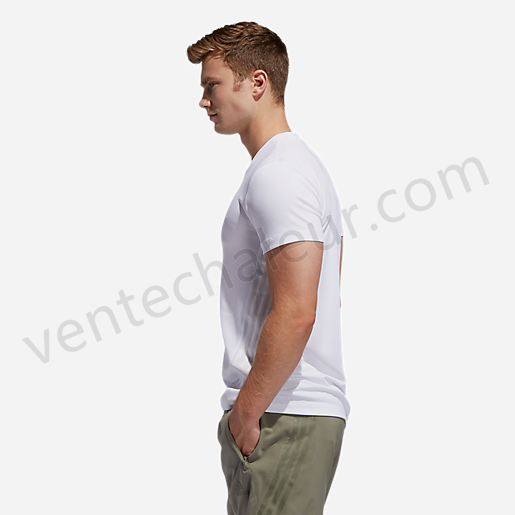 T-shirt manches courtes homme Aero 3S Tee BLANC-ADIDAS Vente en ligne - -4