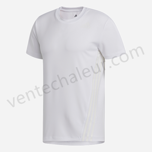 T-shirt manches courtes homme Aero 3S Tee BLANC-ADIDAS Vente en ligne - -0