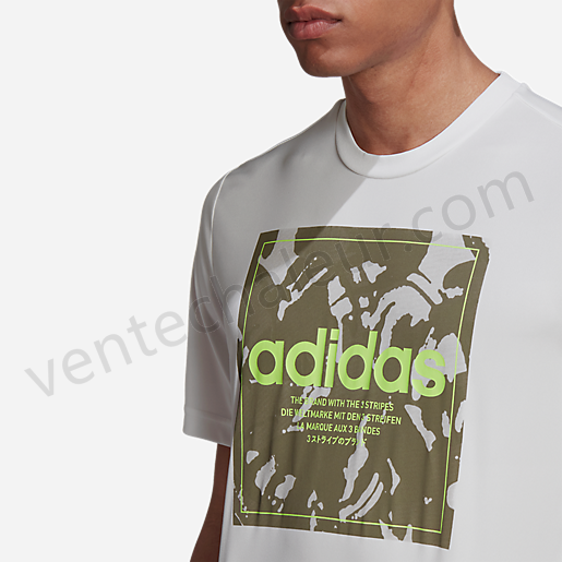 T-shirt manches courtes homme M Camo Bx T BLANC-ADIDAS Vente en ligne - -4