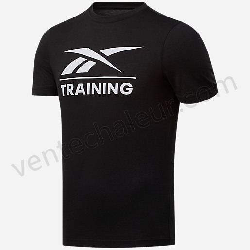 T-shirt manches courtes homme Training NOIR-REEBOK Vente en ligne - T-shirt manches courtes homme Training NOIR-REEBOK Vente en ligne